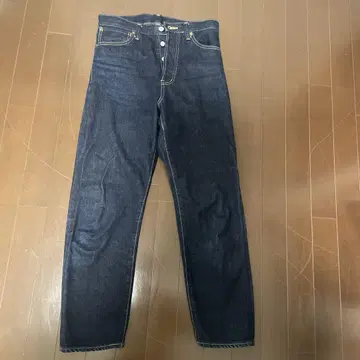 다크 데님 슬림 핏 팬츠