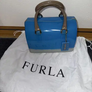 FURLA CANDY BAG 파랑 중형 핸드백