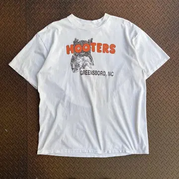90s HOOTERS 티셔츠 레스토랑 올빼미 USA제