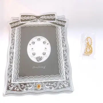 후쿠야 fanfancy+ 아크릴 프레임 레이스 리본 블랙