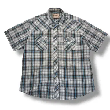 90s wrangler 랭글러 웨스턴 셔츠 체크 셔츠 옴브레