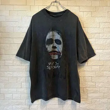 조커 티셔츠 L WHY SO SERIOUS ? JOKER T