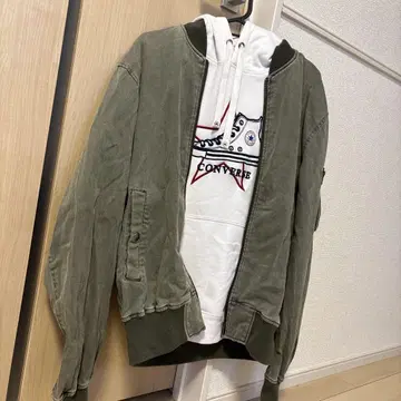 올리브 그린 자켓, 후드티 세트