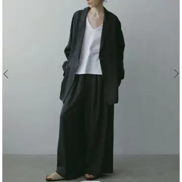 etre tokyo 릴랙시 턱 와이드 팬츠