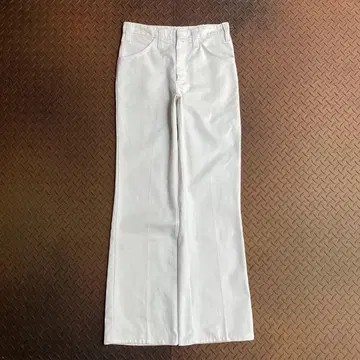 70s-80s 디키즈 치비 택 플레어 팬츠 벨 보텀 화이트 진품
