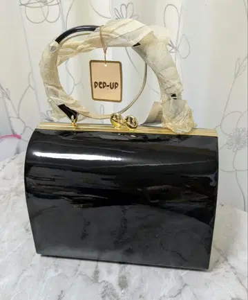 광택 파티 백 블랙
