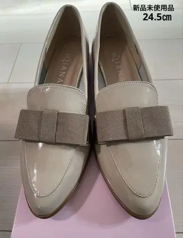 다이애나 평 리본 오페라 슈즈 베이지 24.5cm