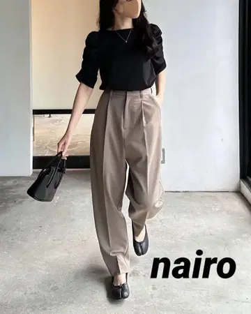 nairo 개더 슬리브 블라우스 블랙 M 사이즈 미사용 새상품 택 포함