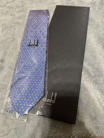 dunhill 닻 패턴 넥타이 미사용