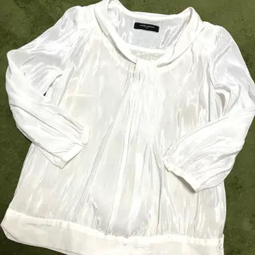 UNITED ARROWS 화이트 5부 소매 블라우스