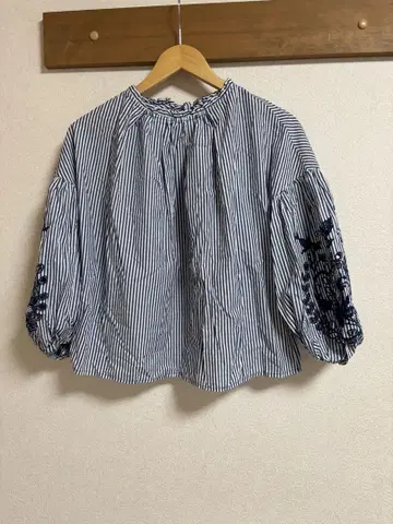 LA MARINE FRANCAISE 자수 블라우스