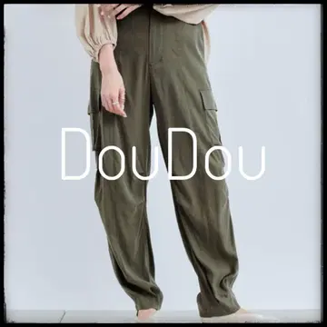 DouDou 올리브 카고 팬츠 워크 팬츠