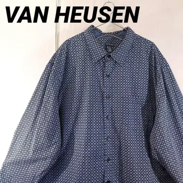[구제 의류] Van Huzan 긴팔 올 패턴 셔츠 패턴 무늬 빅 실루엣