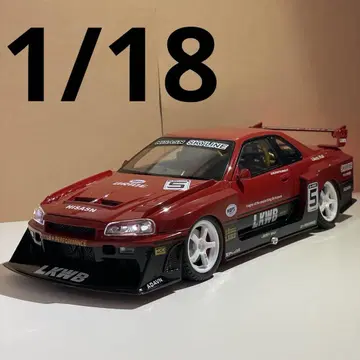 닛산 스카이라인 GT-R BNR34 리버티 워크 1/18 레드