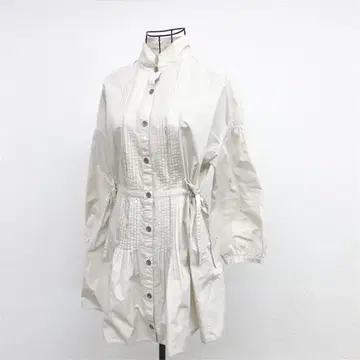 에베스 바이크 리치아 셔츠 블라우스 LL 아이보리 핀턱 긴팔