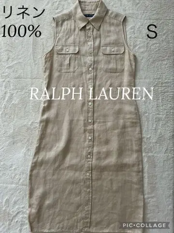 RALPH LAUREN 랄프 로렌 슬리브리스 원피스 S