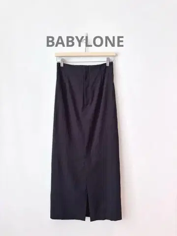 BABYLONE 바빌론 린넨 스트레치 타이트 스커트 롱 맥시 스커트