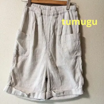 tumugu 츠무구 린넨 코튼 하프 팬츠