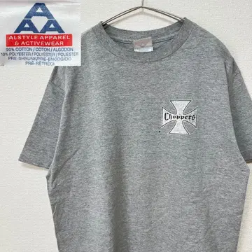 Choppers 초퍼스 그레이 티셔츠 USA제 M 반팔 바이크