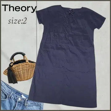 Theory 띠어리 린넨 원피스 튜닉 [M] 린넨 네이비