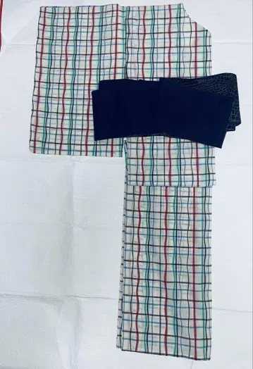 코튼 소재 단 체크