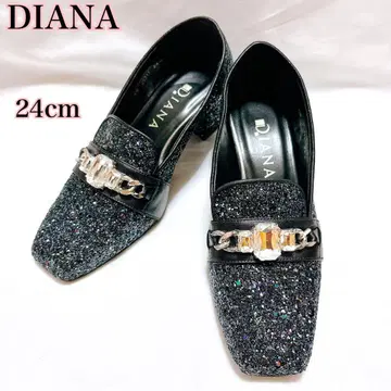 DIANA 다이애나 글리터 비쥬 오페라 업 블랙 로퍼