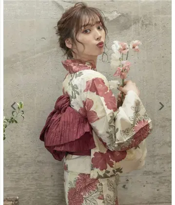 꽃무늬 유카타 세트