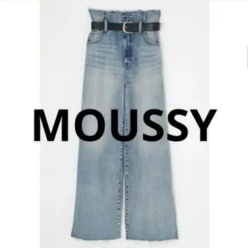 MOUSSY 하이웨스트 와이드 데님 L 사이즈