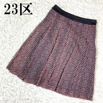 23구 플레어 스커트 올 패턴 오렌지 계열 36 B2105