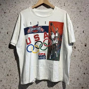 90년대 애틀랜타 올림픽 드림팀 프린트 티셔츠 USA제