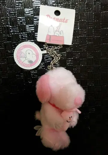 스누피 봉제 인형 키링 핑크 USJ