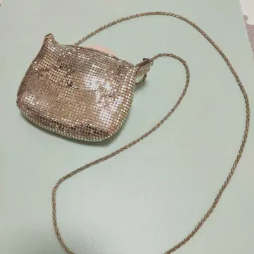 실버 빈티지 메탈 메쉬 미니백