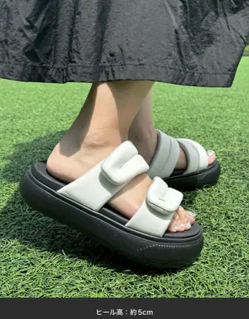 푸마 우먼 마유 퍼프 슬라이드 샌들 24cm