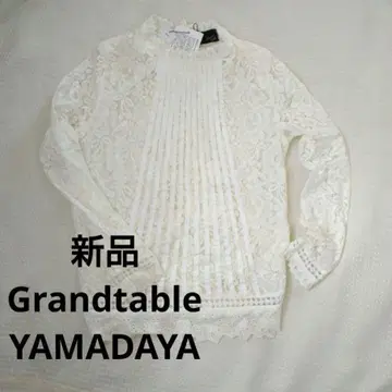 새상품 Grandtable YAMADAYA 전체 레이스 자수 블라우스
