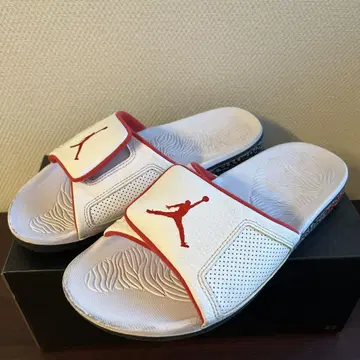 Jordan 슬라이드 샌들 화이트/레드