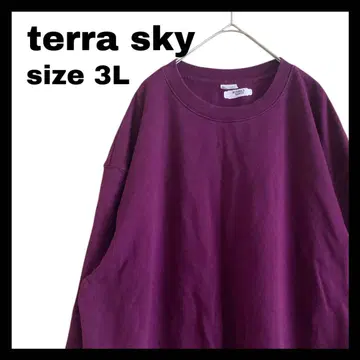 트레이닝복 맨투맨 남성용 3L 2XL 보라색 무지 심플 빅 루즈