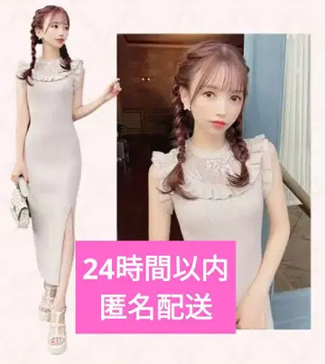 최종 가격 새상품급 미셸 마카롱 시스루 니트 원피스 15