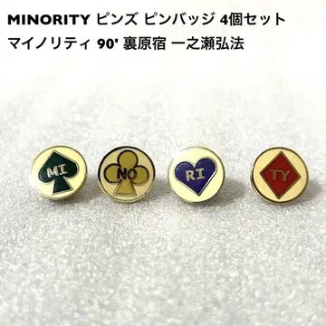MINORITY 핀즈 핀 배지 4개 세트 마이너리티 minority