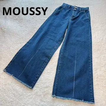 MOUSSY 하이 웨스트 와이드 데님 팬츠 25
