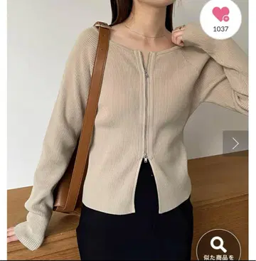 카프리 쉘 마쥬 2way 지퍼 니트