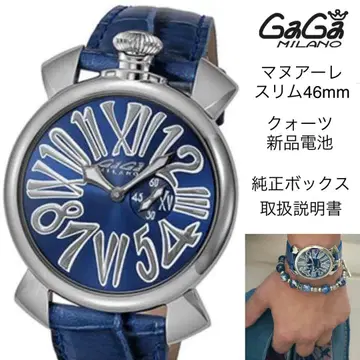 [가격 인하!] GaGa MILANO 마누알레 슬림 46mm 블루