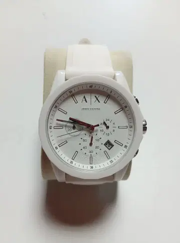 ARMANI EXCHANGE 화이트 크로노그래프 시계