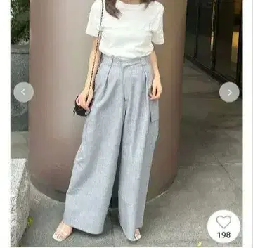 SNIDEL 그레이 와이드 팬츠