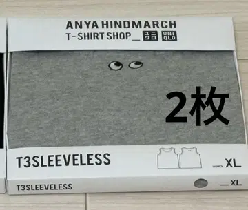 유니클로 ANYA HINDMARCH T3SLEEVELESS XL 그레이