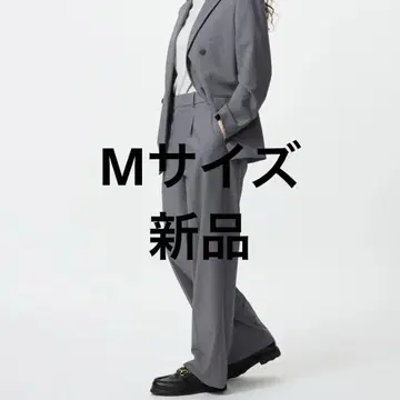 유니클로 턱 와이드 팬츠 M