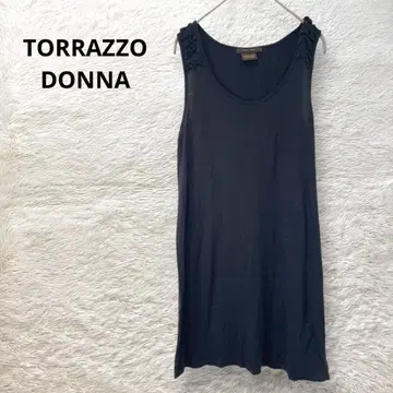TORRAZZO DONNA 어깨 프릴 슬리브리스 원피스 블랙 F
