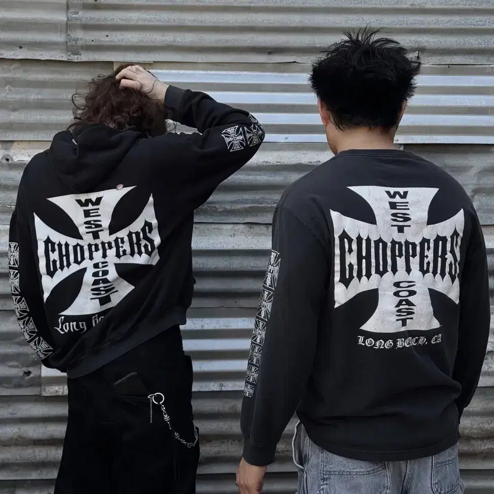 00s West Coast Choppers ロンT Skull ドクロ 90s West Coast