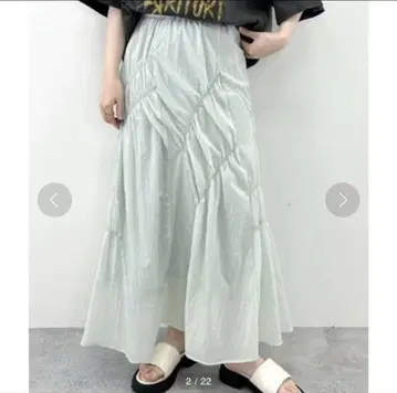 FOREVER 21 아지메 개더 롱 스커트
