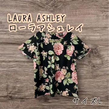 LAURA ASHLEY 로라 애슐리 플라워 프린트 반팔 셔츠 L
