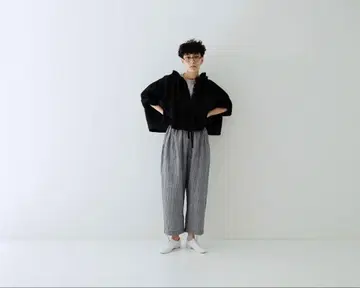 nest Robe 코튼 린넨 깅엄 체크 팬츠